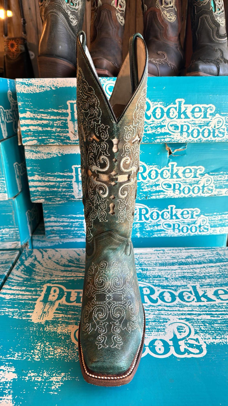 Dusty Rocker Green Divine Boots - DISCONTINUED 9.5 ONLY