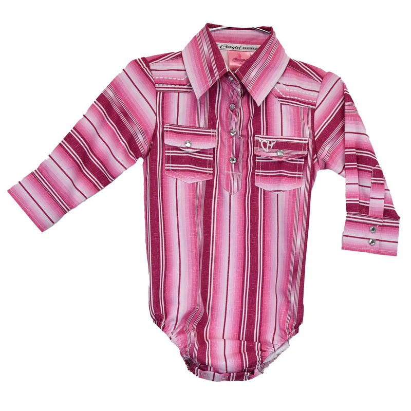 Cowgirl Hardware Infant Girls Pink Serape Romper