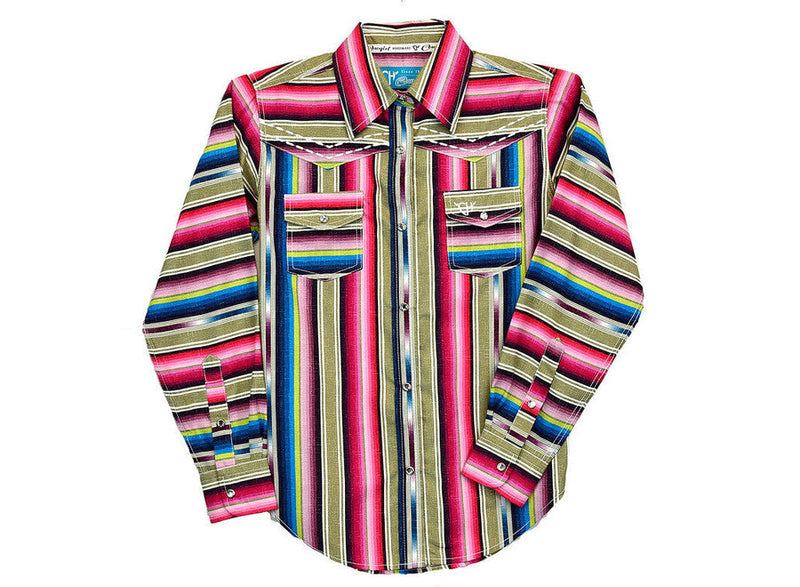 Cowgirl Hardware Girls Blended Serape Western Shirt