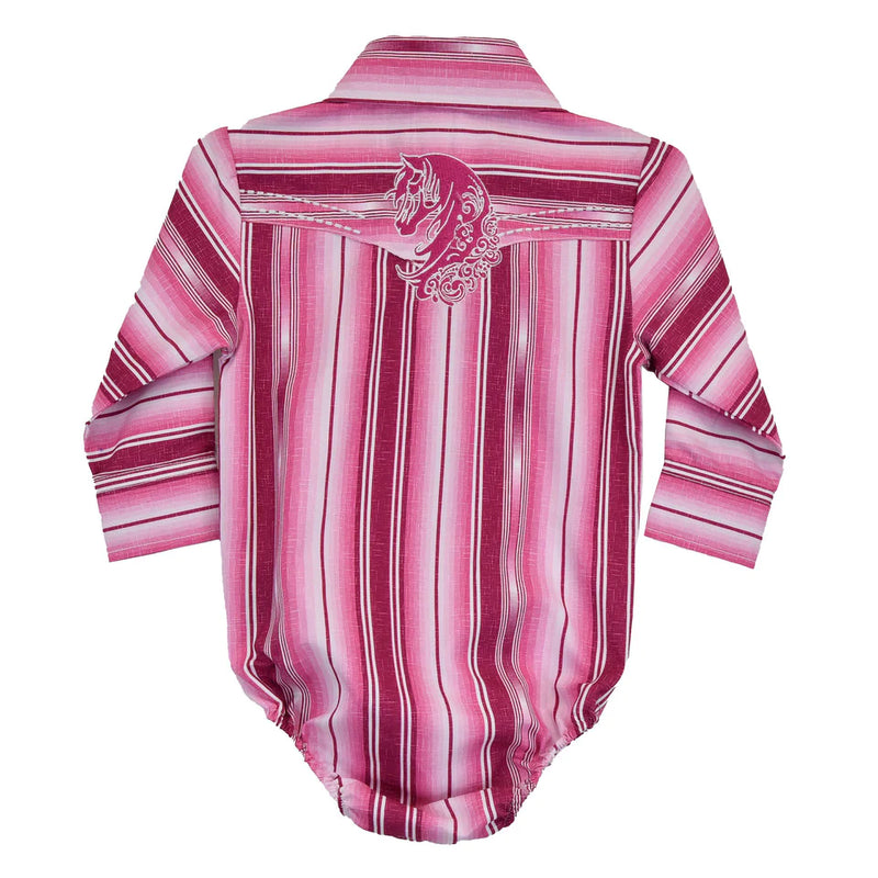 Cowgirl Hardware Infant Girls Pink Serape Romper