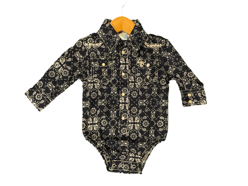 Cowboy Hardware Boys Navy Bandana Romper