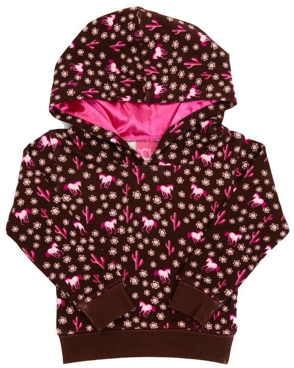 Toddler Girls Pink Daisy Rider Hoodie