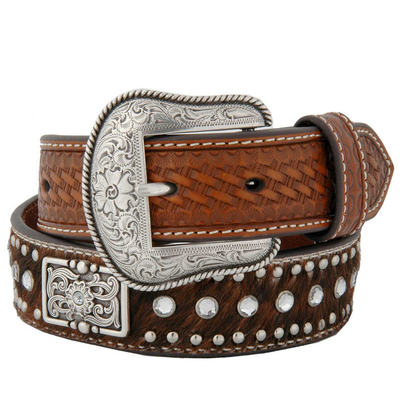 Boys Calf Hair Rhinestone Western Belt- DISCONTINUED