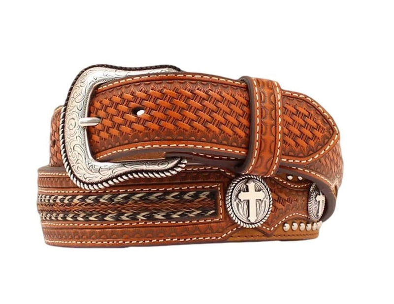 Mens Cross Concho Belt- CLEARANCE