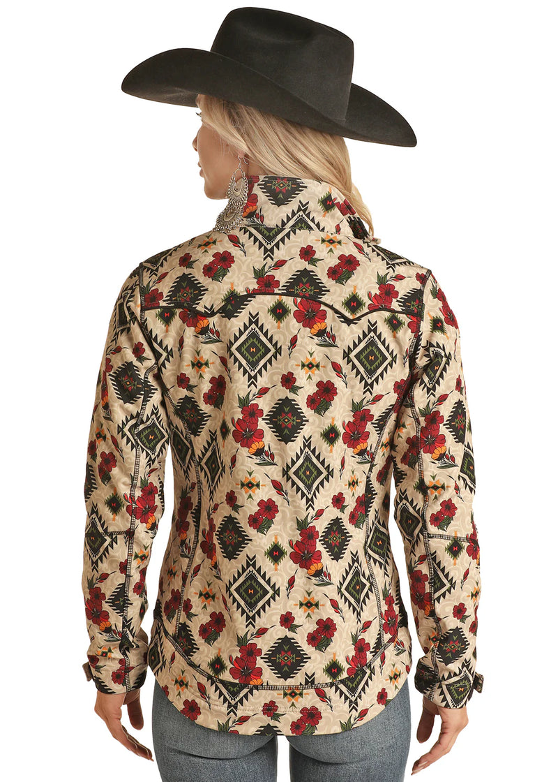 Womens Floral Softshell Jacket