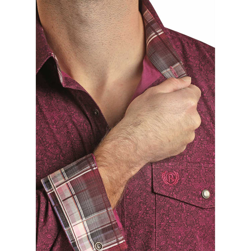 Mens Panhandle Printed Western Shirt