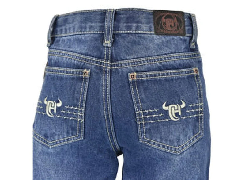 Boys Cowboy Hardware Barb Wire Western Jeans