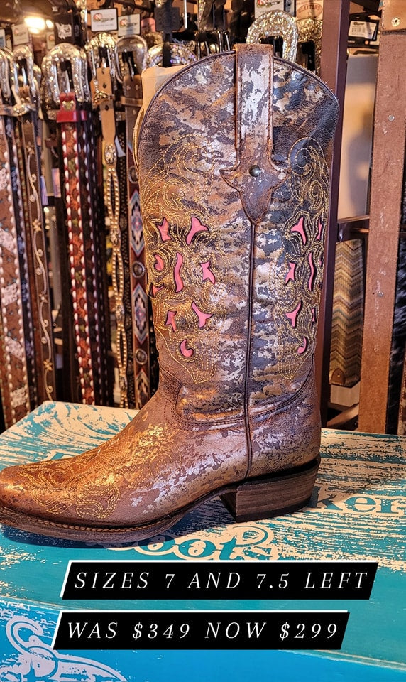 Dusty Rocker Damask Boots - DISCONTINUED size 7 & 7.5 ONLY