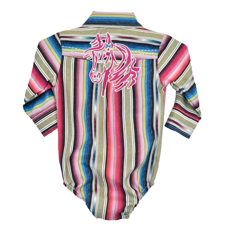 Cowgirl Hardware Infant Girls Belnded Serape Romper