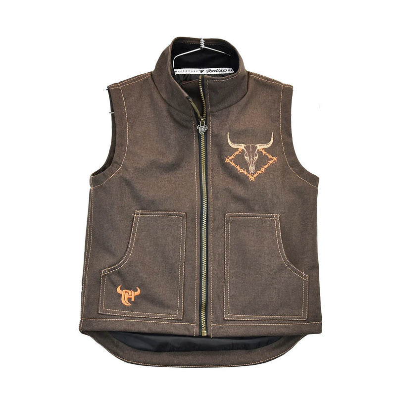 Cowboy Hardware Toddler Woodsman Brown Poly Vest