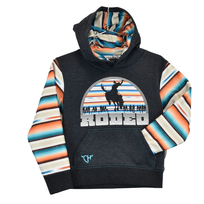 Cowboy Hardware Youth Serape Rodeo Black/Sunset Pullover