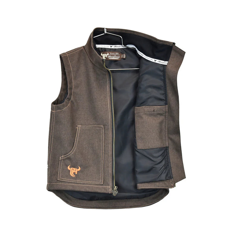 Cowboy Hardware Toddler Woodsman Brown Poly Vest