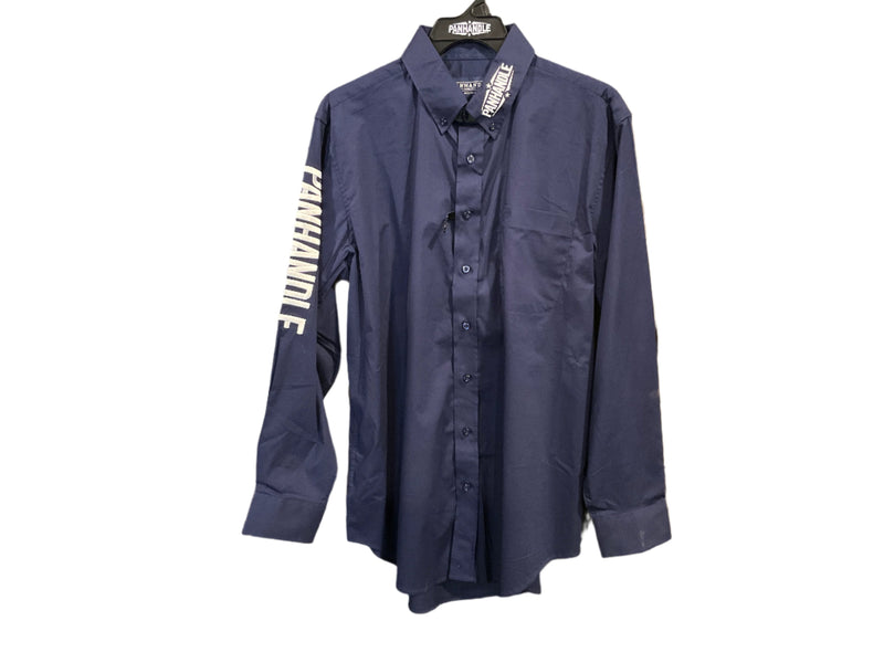 Mens Navy Embroidered Panhandle Shirt