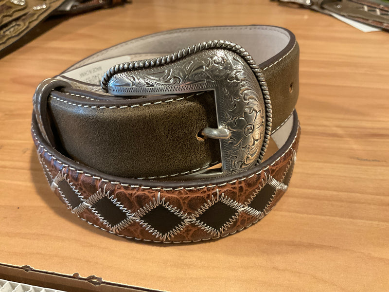 Boys Diamond Patchwork Western Belt DISCONTINUED