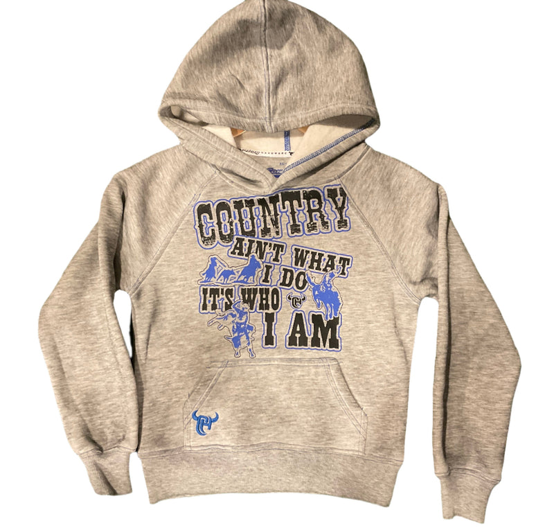 Cowboy Hardware "Country ain’t who i am" Grey Hoodie