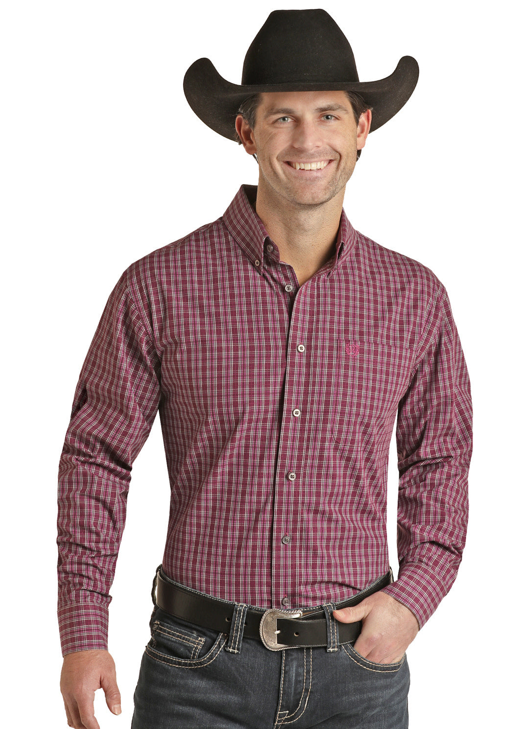 Mens Yarndye Check Slim Fit Western Shirt – Claytons Western & Outdoors