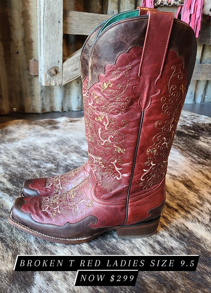 Dusty Rocker Crimson Boots - DISCONTINUED size 9.5 ONLY