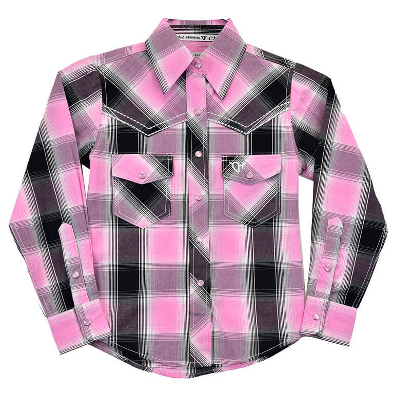 Cowgirl Hardware Girls Pink Hombre Shirt