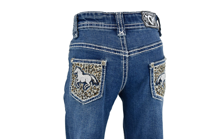 Cowgirl Hardware Leopard Horse Jeans