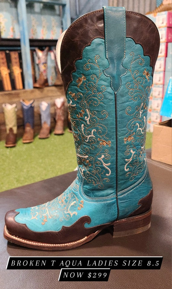 Dusty Rocker Turquoisa Boots - DISCONTINUED size 8.5 ONLY